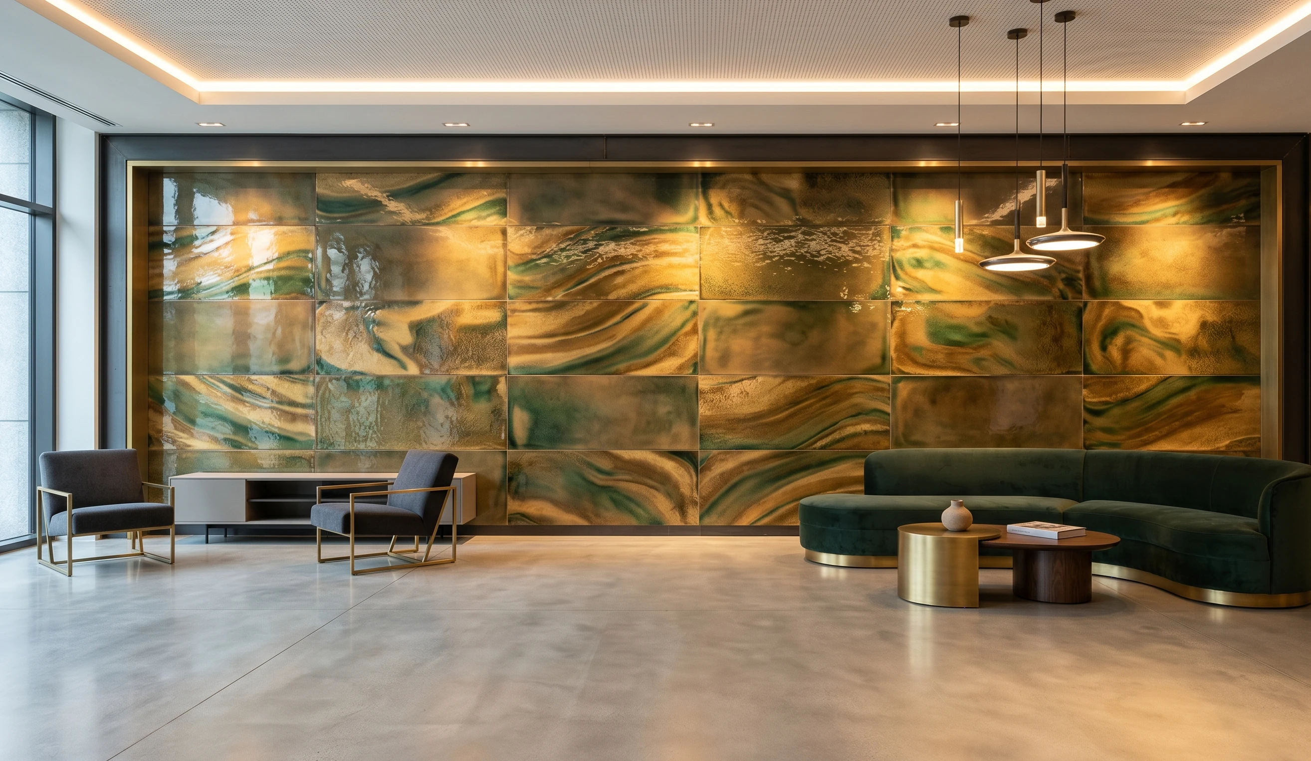 Ambientazione moderna con piastrelle di design in ceramica di lusso